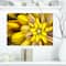 Designart - Massive Yellow Fractal Flower - Floral Canvas Art Print